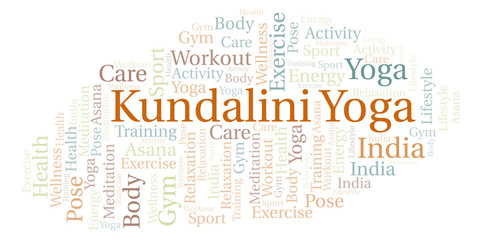 Fototapeta premium Kundalini Yoga word cloud.
