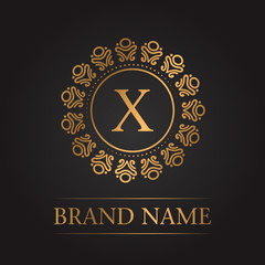 Luxury gold template monogram