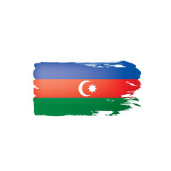 Azerbaijan flag, vector illustration on a white background