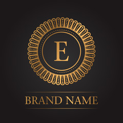 Luxury gold template monogram