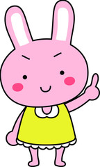 Cute Rabbit child's emotional expression