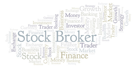 Fototapeta premium Stock Broker word cloud.
