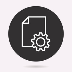 Business report - vector icon. Illustration isolated. Simple pictogram.