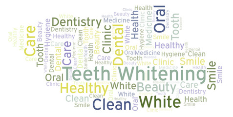 Teeth Whitening word cloud.