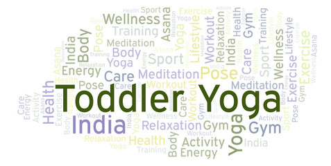 Toddler Yoga word cloud.