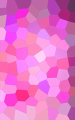 Abstract illustration of Vertical pink  bright Big Hexagon background, digitally generated.