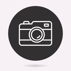 Photo - vector icon. Illustration isolated. Simple pictogram.