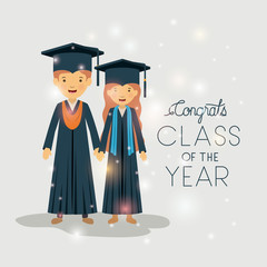 couple of graduates class of the year characters