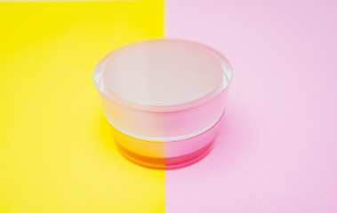 cosmetic product colorful background