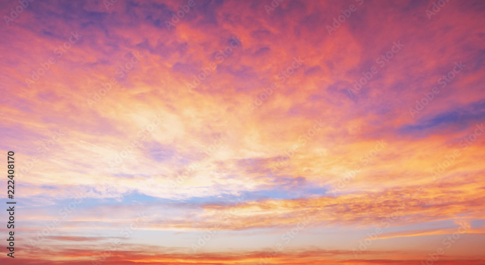 Wall mural season concept: sky autumn sunrise background