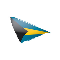 Bahamas flag, vector illustration on a white background