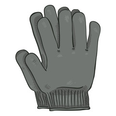 Vector Cartoon Illustration - White Tube of Toothpaste with Toothbrush