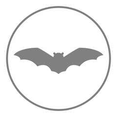 Flying bat. Vector icon.
