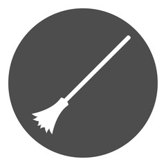 Witch broomstick icon. Vector.