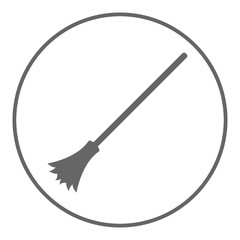 Witch broomstick icon. Vector.