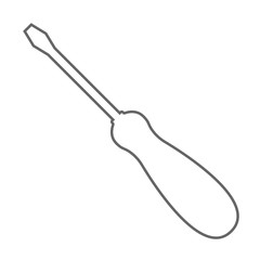 Screwdriver outline. Vector.