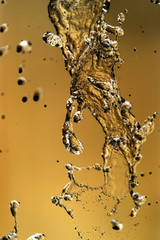 Water splashing in inversion as an abstract background
