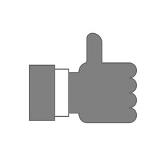 Thumbs up icon. OK gesture. Vector.