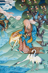 Obraz na płótnie Canvas Kindly Buddhist Monk, Bylakuppe