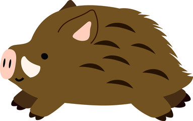Pop Cute wild boar illustration