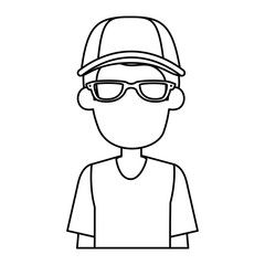 young man with cap character