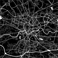 Area map of Kraków, Poland - obrazy, fototapety, plakaty