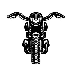 Hand drawn motorcycle isolated on white background. Design element for poster, card, banner, t shirt.