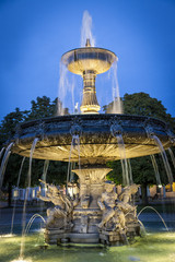 Brunnen auf dem Schlossplatz in Stuttgart, Deutschland