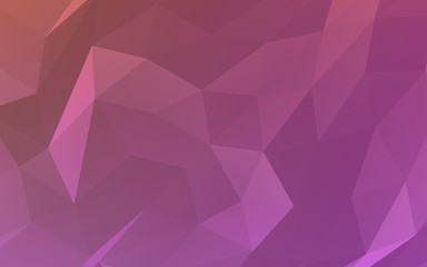 Abstract triangle geometrical pink background. Geometric origami style with gradient. 3D illustration