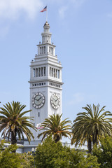 Fototapeta na wymiar Tower of the port of San Francisco, Bayside, California, USA
