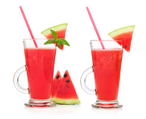 watermelon smoothie in a glass