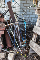 Frame of the old Soviet bicycle