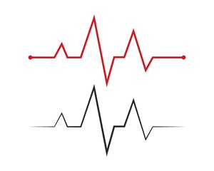 Pulse line ilustration vector