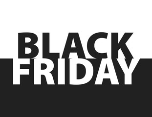 Black Friday inscription on abstract ink blots for sale and discount, template for your banner or poster.