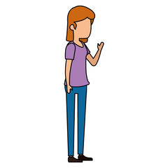 beautiful and young woman character