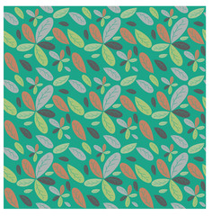 leaves pattern pastel style