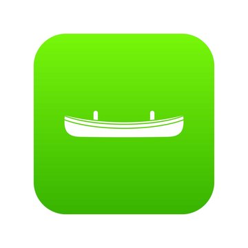 Small boat icon digital green for any design isolated on white vector illustration