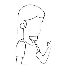 beautiful and young woman character