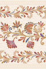 Seamless vintage borders. Traditional East style, ornamental floral elements. Ornamental floral elements for design card, invitation, brochure, book, magazine.
