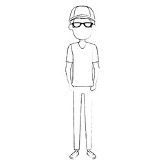 young man with cap character