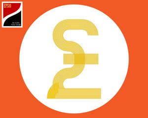 silhouette sign of english pound