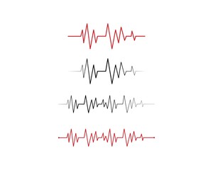 heart beat line vector