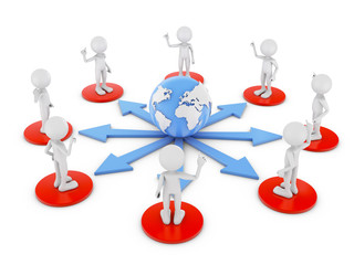 Globe and  little men