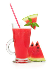 watermelon smoothie in a glass