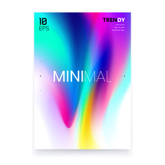 Trendy Fluid Gradient Shape Poster Design. Abstract Watercolor Background. Color Flow Design