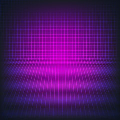 Retro arcade game background.  Style of the 80's. Vector illustration. © tetsuobuseteru