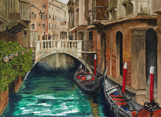 Beautiful view of venetian canal