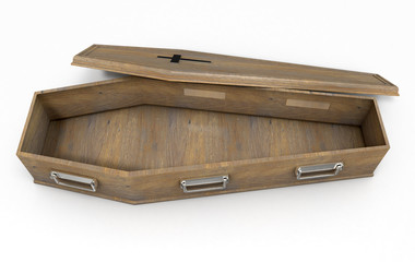 Open Coffin And Crucifix