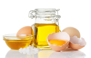 Ingredients for homemade mayonnaise