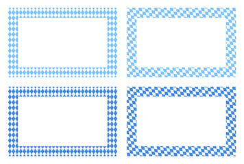Retro Octoberfest Label Pattern White/Blue